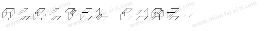 digital cube字体转换